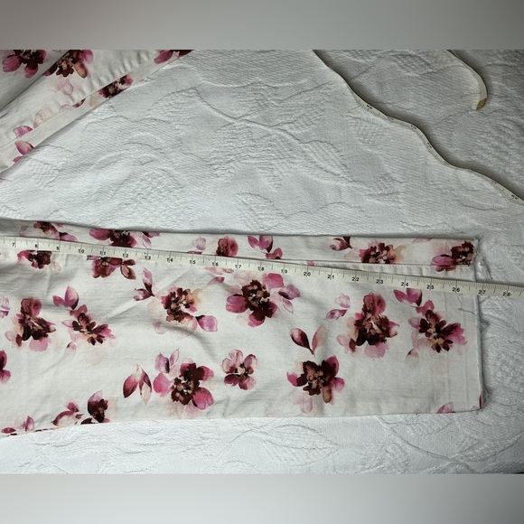 NYDJ Floral Ankle Jeans - Pink and White - Picture 5 of 6